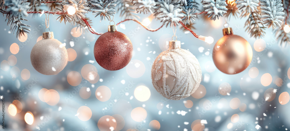 Aufkleber the minimalist style new year decoration with the background of bokeh garland is symbolic of the new
