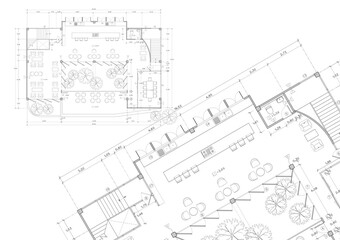 Floor plan designed building on the drawing.