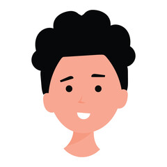 face man character illustration design stock. face and hair different. People avatar illustration