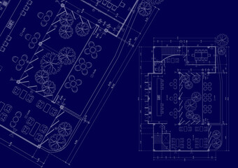 Floor plan designed building on the drawing.