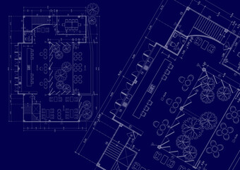 Floor plan designed building on the drawing.