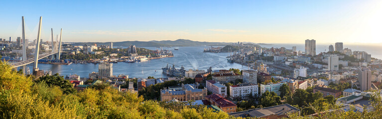Panorama of Vladivostok city