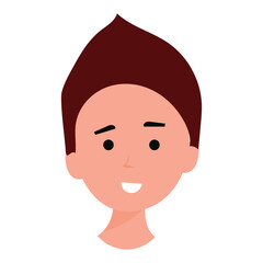 face man character illustration design stock. face and hair different. People avatar illustration