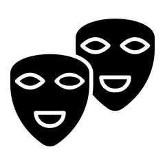 Theater Masks Icon Style