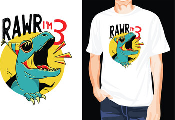 Dinosaur Birthday t-shirt design unique idea © Nur