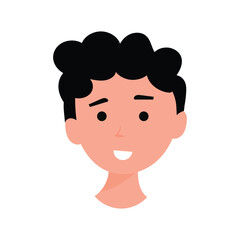 face man character illustration design stock. face and hair different. People avatar illustration