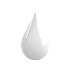 Fototapeta premium 3D white water drop shape isolated on transparent background