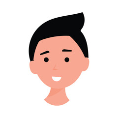 face man character illustration design stock. face and hair different. People avatar illustration
