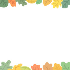 拾い集めた季節の落ち葉スクエアフレーム⭐︎PNG