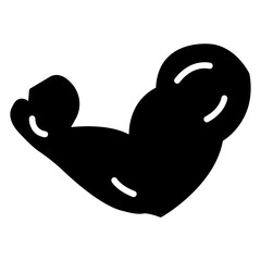 Arm Muscle Icon Style