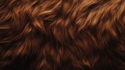 Naklejka premium a rich brown fur texture, showing varying shades of brown with soft, thick fibers, ideal for a natural and warm aesthetic.