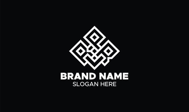 RPR letters negative space logo design, grid rpr logo design