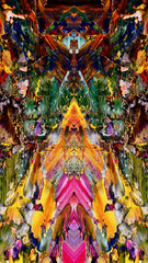 Colorful abstract background wallpaper. Modern motif visual art. Mixtures of oil paint. Trendy hand painting canvas. Wall decor and Wall art prints Idea. 3D Texture. Art object	