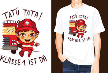 Fire fighter Kid t-shirt design unique idea