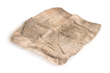 Dirty rag isolated on white background
