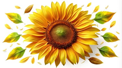 A refined portrayal of sunflower petals, highlighting their innate beauty and the artistry involved in capturing natureâ€™s intricacies through detailed, delicate drawing techniques.