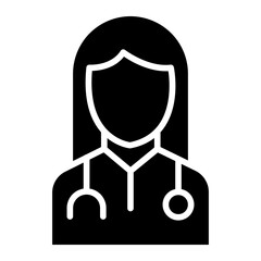 Medical Doctor Female Icon Style