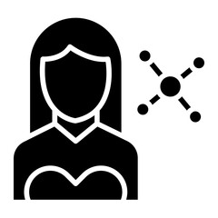 Network Specialist Female Icon Style