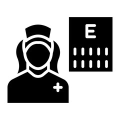 Optometrist Female Icon Style