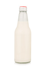 Soy milk bottle isolated on white background