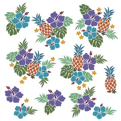 Impressive and beautiful hibiscus illustration collection,