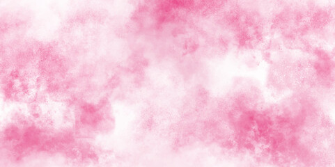 Abstract pink watercolor background. aquarelle paint paper textured canvas of pink soft color stains and splashes.Abstract fantasy smooth hand drawn digital art watercolor background with cloud smoke.