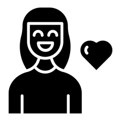 Happy Woman Icon Style