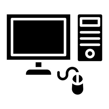 black computer setup icon clip art preview