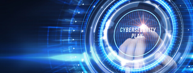 Cyber security data protection business technology privacy concept. CYBERSECURITY PLAN.