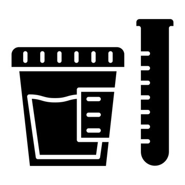black medical container and test tube clip art preview