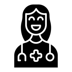 Female Doctor Icon Style