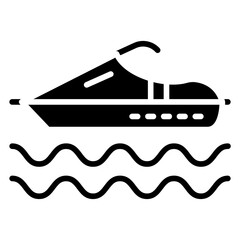 Jet Skiing Icon Style