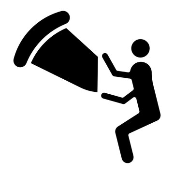 recommend clip art: Kitesurfing Icon Style