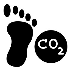Carbon Footprint Icon Style