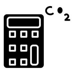 Fototapeta premium Gas Emissions Calculator Icon Style