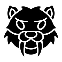 Saber Toothed Tiger Icon Style
