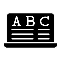 School Letter Icon Style