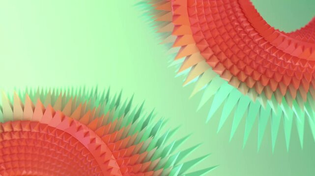 Loop animation of a figure in the shape of a Moebius ring. 3d rendering
