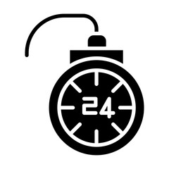 24 Hours Open Icon Style