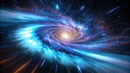 Fototapeta premium fractal burst backgroundspace, light, fractal, design, motion, energy, backdrop, illustration, wallpaper, universe, concept, fantasy, science, geometry, texture, movement, spiral, element, technology,