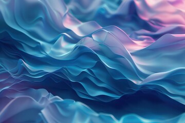 Obraz premium Abstract fluid art with vibrant blue and pink tones for a dynamic and flowing design featuring soft gradients and fluid shapes