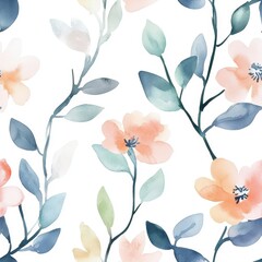 Watercolor Floral Pattern.