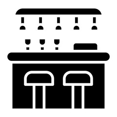 Bar Counter Icon Style