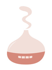 Electric aroma diffuser vector flat illustration. Humidifier diffuser on white background