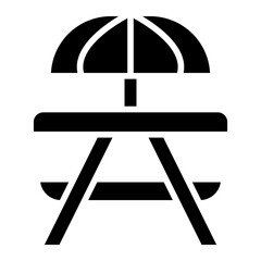 Picnic of Table Icon Style