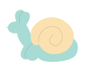 Snail made of balloon vector clipart