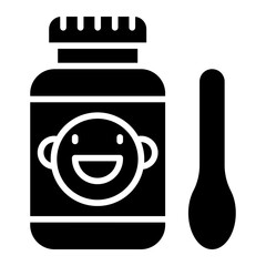 Fototapeta premium Baby Food Icon Style