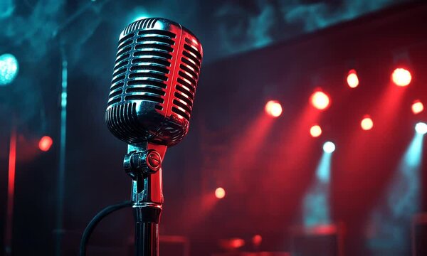 microphone on music studio