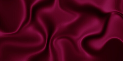 Abstract smooth fabric canvas cloth satin silk. Modern flowing pattern rich clothing luxury and stylish wave silk. Purple flowing curve and shiny silk.	