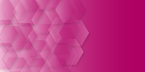 Obraz premium Abstract technology background with hexagons. modern geometric hexagon shape Poster, wallpaper, Landing page. geometric hexagonal, triangle, shape. Vector illustration. can be used in cover design.